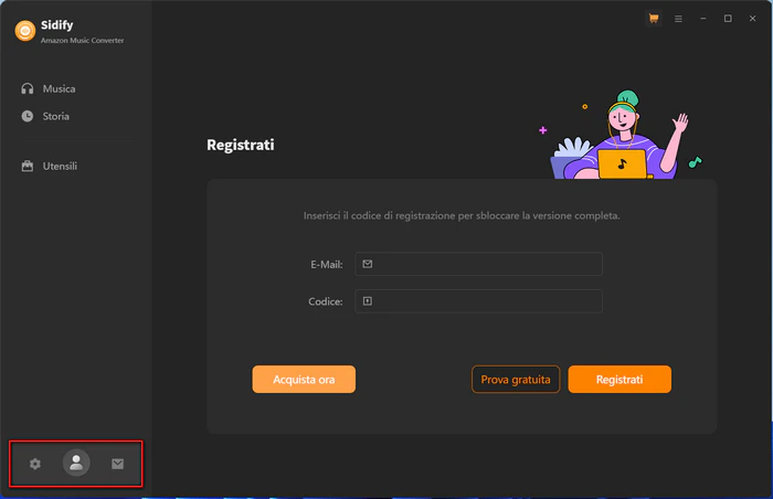 registra sidify convertitore di musica per amazon