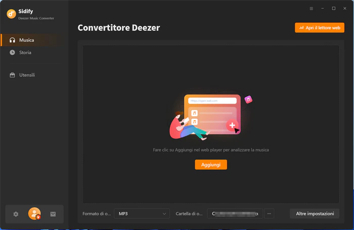 accedi all'account deezer