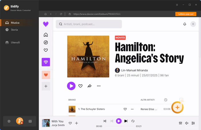 Aggiungi deezer music