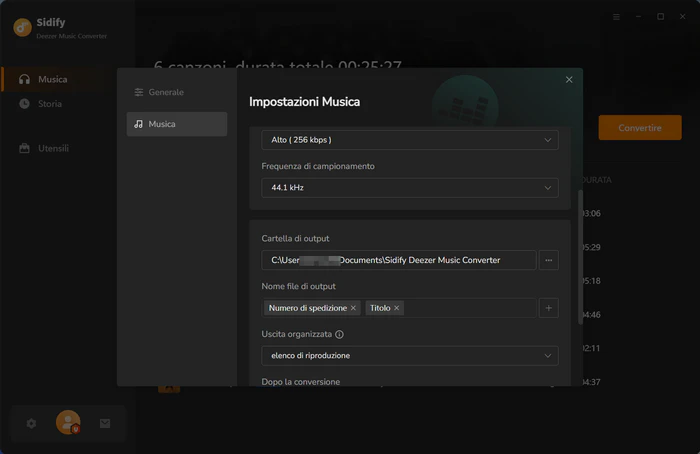 Preferenze Impostazioni