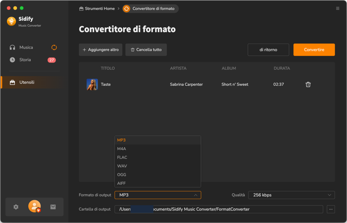 Convertitore di formati audio
