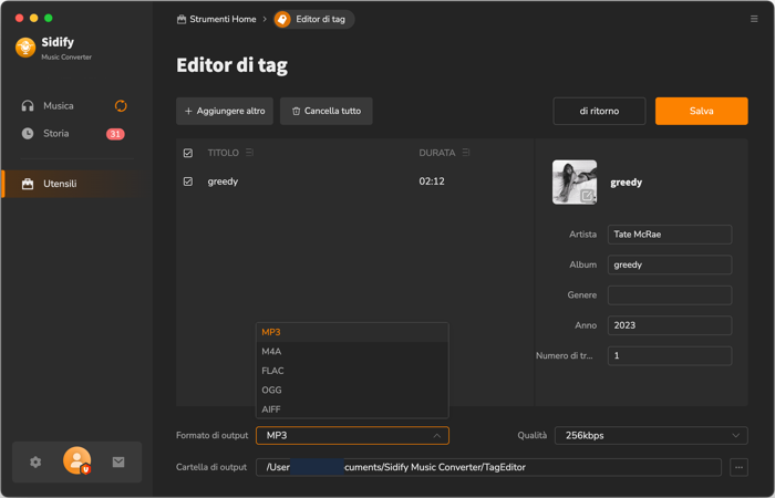 editor di tag