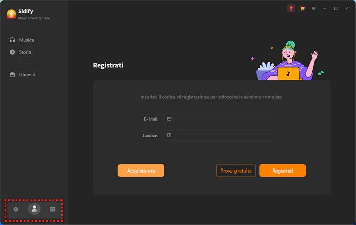Registra Sidify Music Converter per Windows
