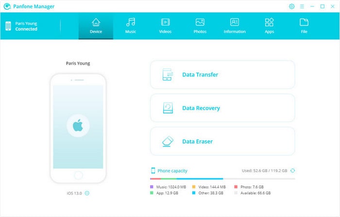 PanFone iOS management